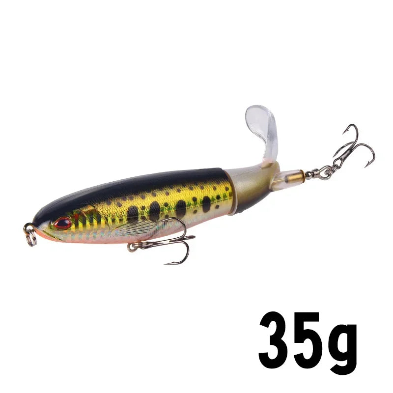 HookUpCo. Topwater Fishing Lure with Rotating Tail