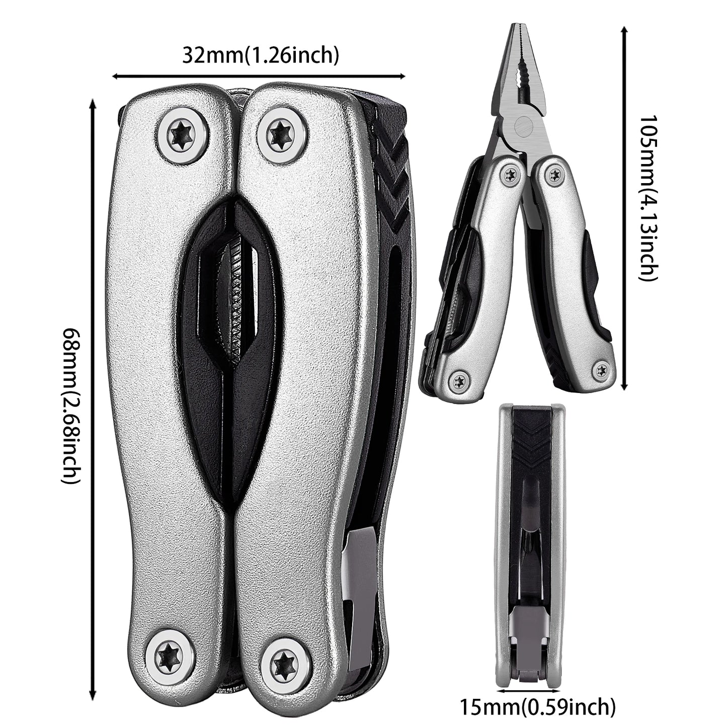 Versatile Folding Multi Tool with Pliers and Knife for Outdoors