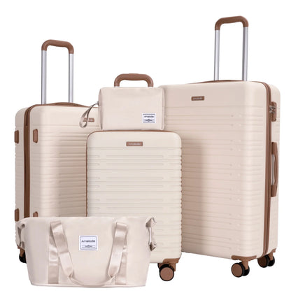HookUpCo. 5-Piece Travel Luggage Set