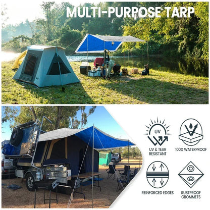 HookUpCo. Waterproof Tarpaulin Cover with Grommets - HookUpCo.