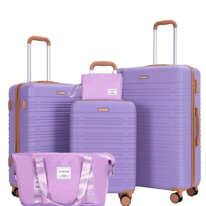 HookUpCo. 5-Piece Travel Luggage Set