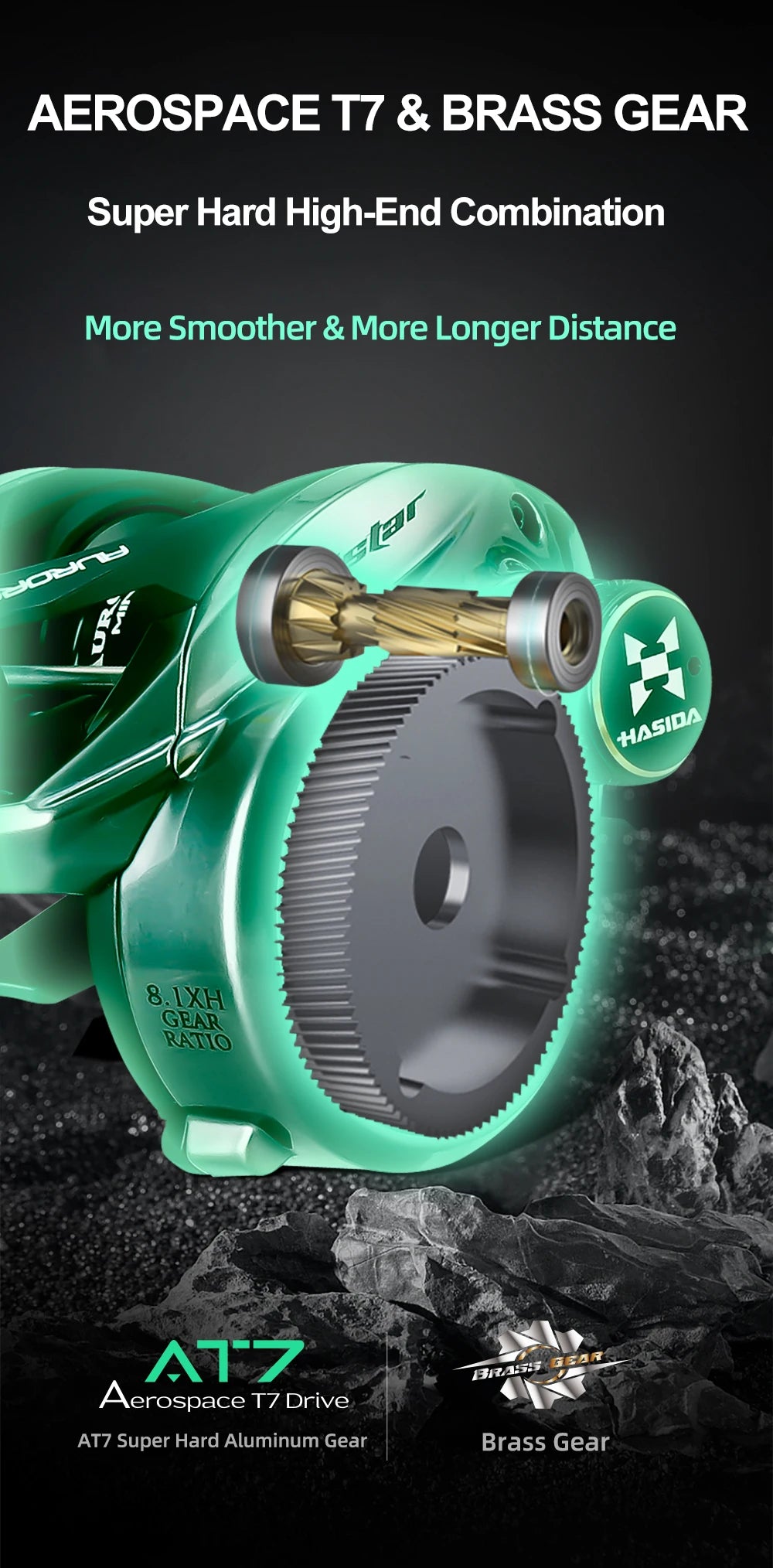 Aurora AIR Baitcasting Reel with Magnetic Braking - 8.1:1 Gear Ratio