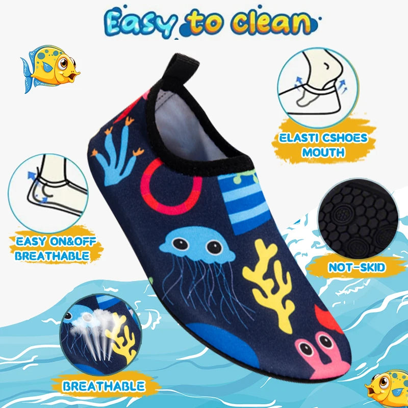 HookUpCo. Quick-Dry Kids Aqua Shoes