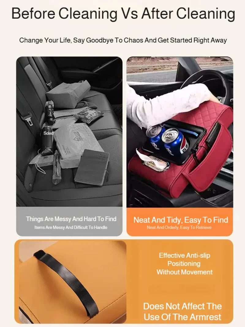 HookUpCo. Multifunctional Car Armrest Storage Box - HookUpCo.