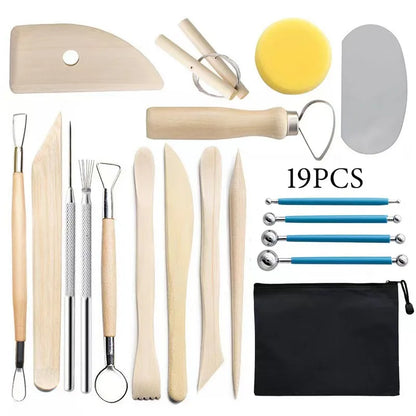 Pottery Clay Sculpting Tools Kits for Creative Artisans - Kits from 5 to 62 PCS.