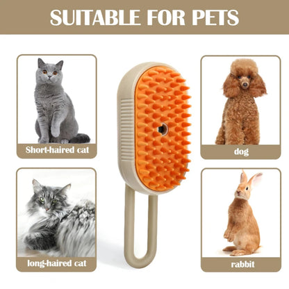Steam Brush Pet Grooming Tool with Vaporizer and Massage