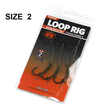 Ready-Tied Carp Fishing Rigs with Soft Hook Links