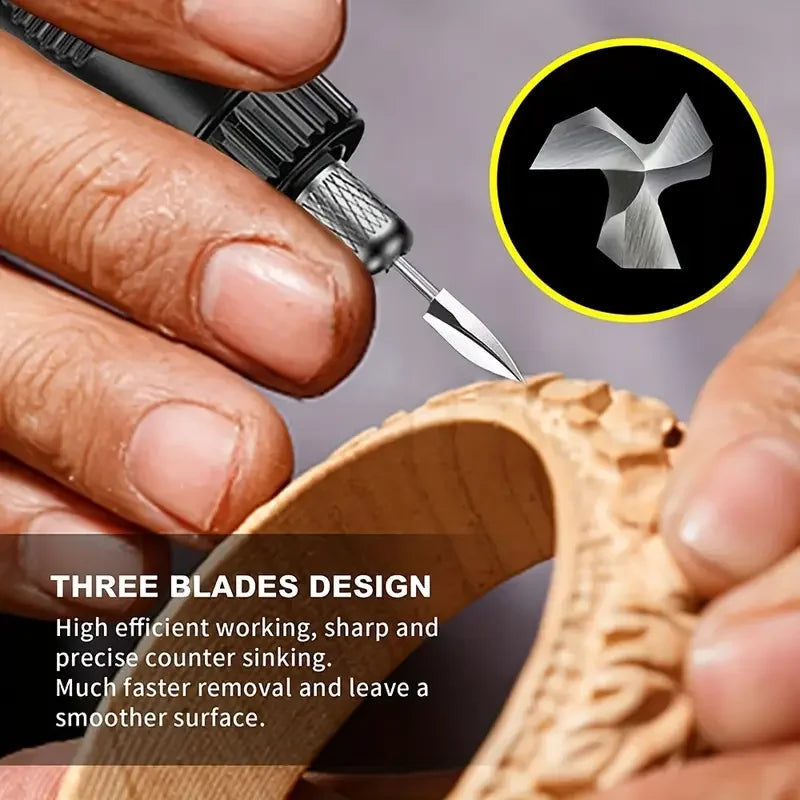 HookUpCo. Wood Carving Drill Bits Set 5 Pcs