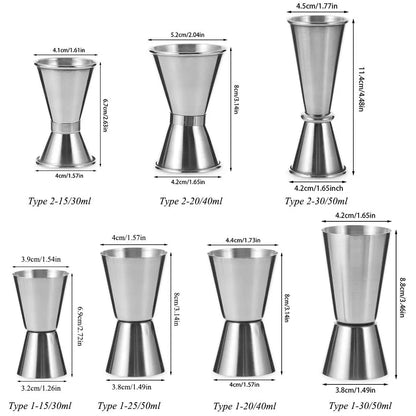 Stainless Steel Dual Shot Measure Cup for Cocktails