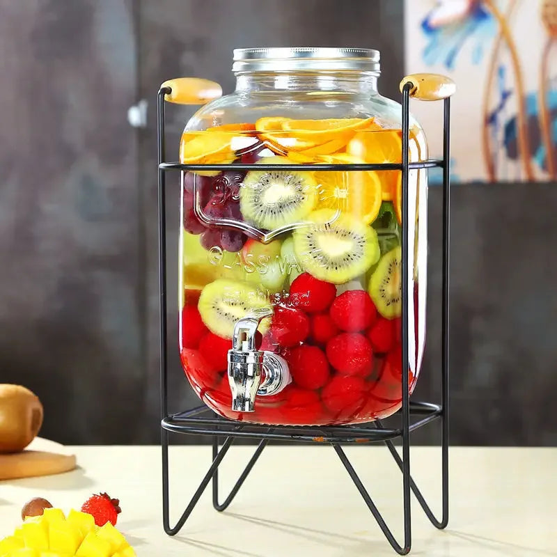 Elegant Glass Beverage Dispenser