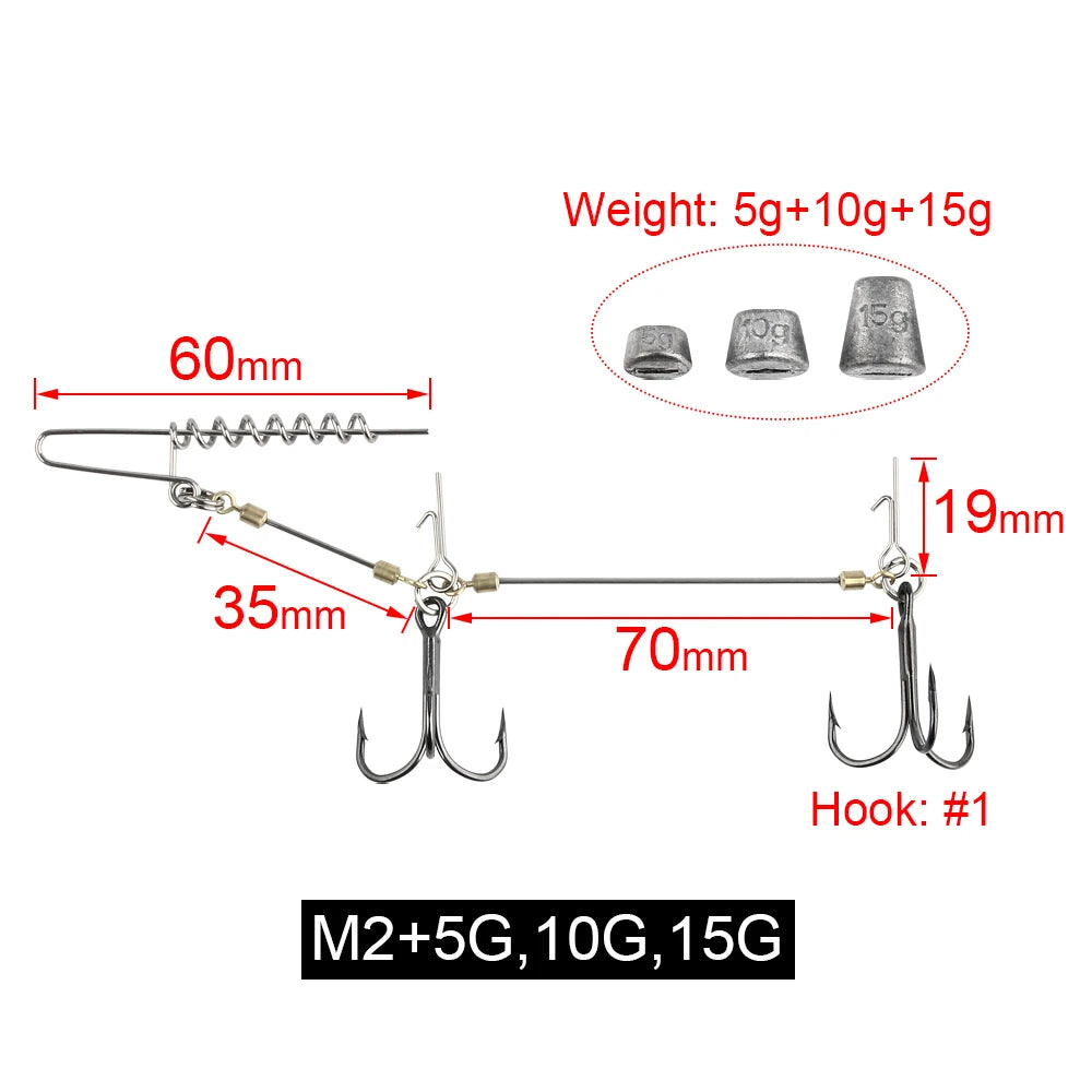 HookUpCo. Multi-Depth Pike Stinger Rig Kit - HookUpCo.