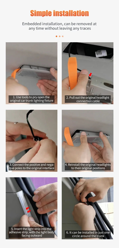 HookUpCo LED Car Trunk Light Strip