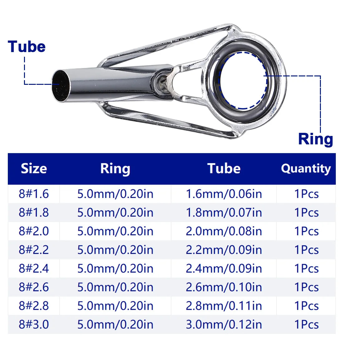 Stainless Steel Fishing Rod Tip Repair Kit - HookUpCo.