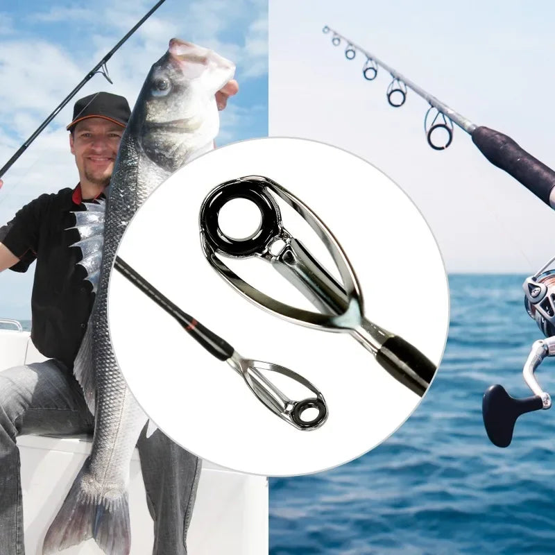 Anti-Tangle Fishing Rod Tip Guide Rings Set