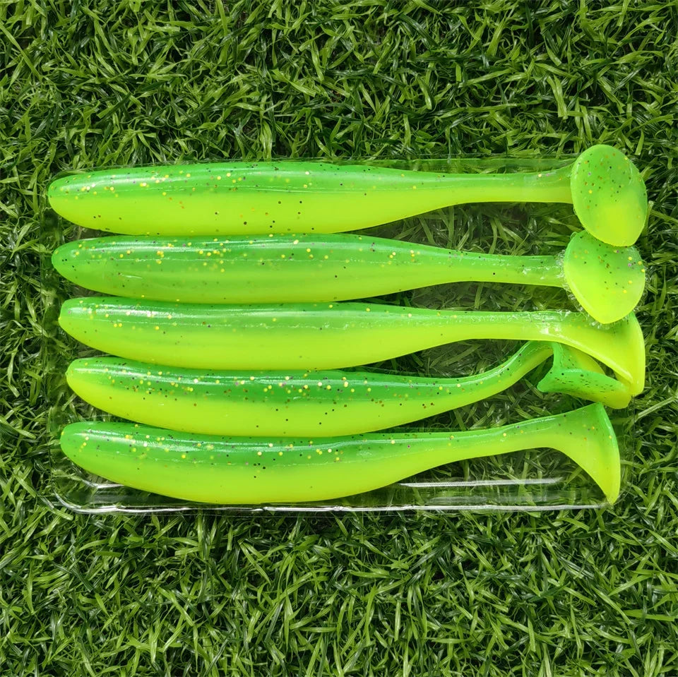HookUpCo. 5pcs T-Tail Swimbait for Fishing