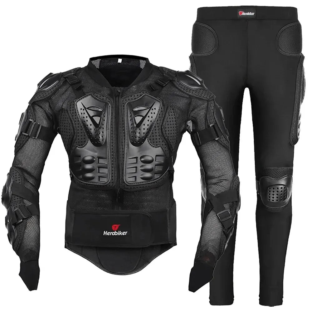 HookUpCo. Men's Motorcycle Racing Jacket with Body Armor
