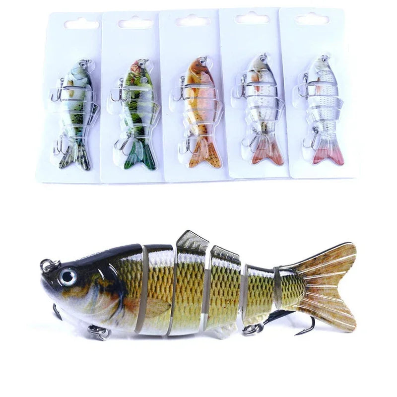 Multi-Jointed Sinking Fishing Lure for Bass