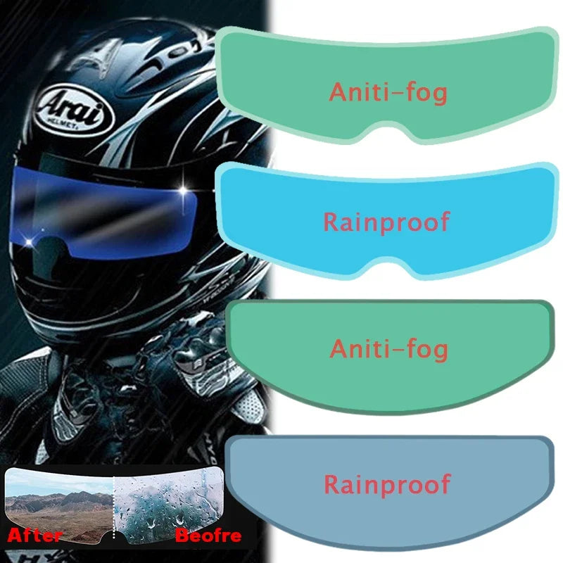 Fog Resistant Motorcycle Visor Film for Clear Vision