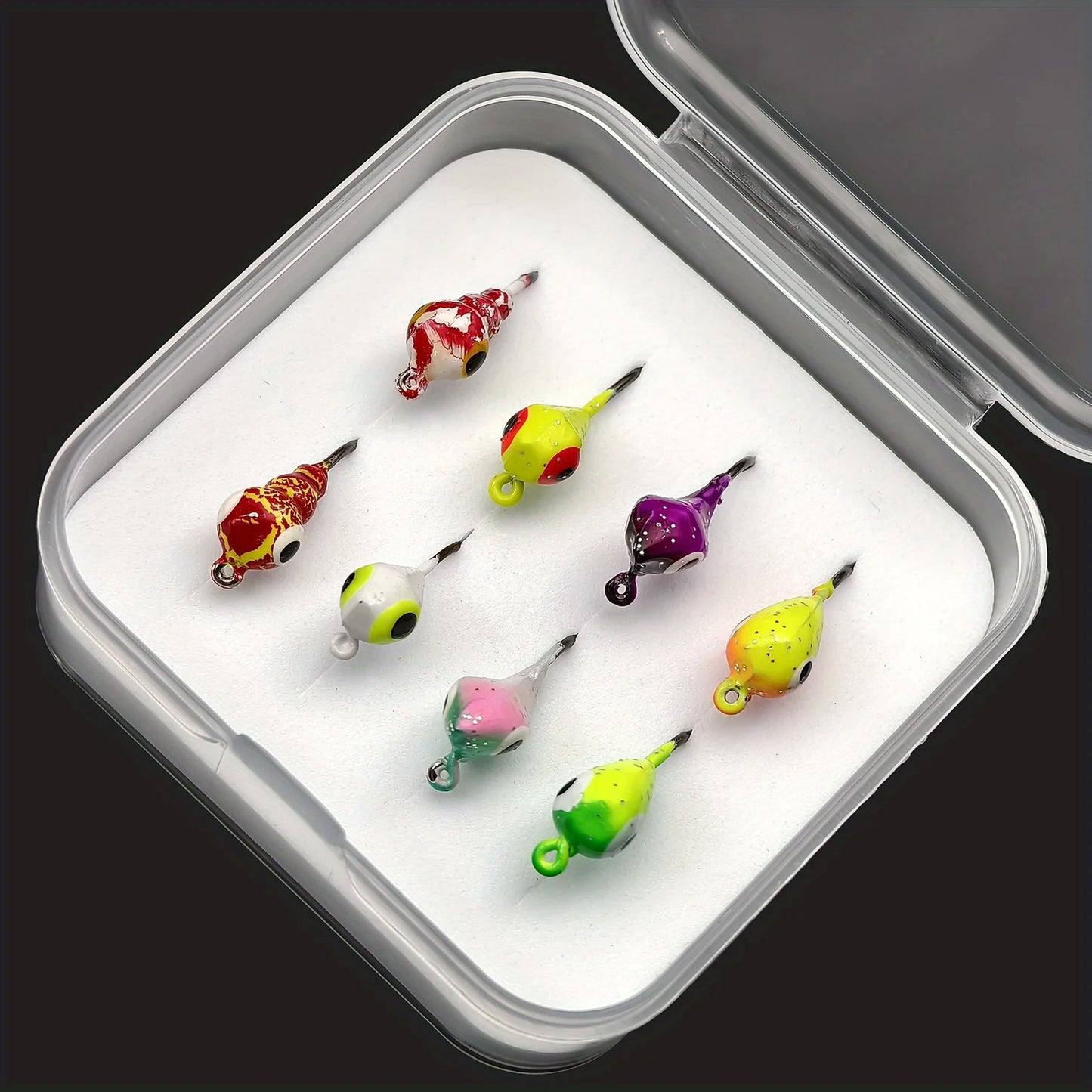 HookUpCo. Premium Ice Fishing Lure Kit, 8pcs