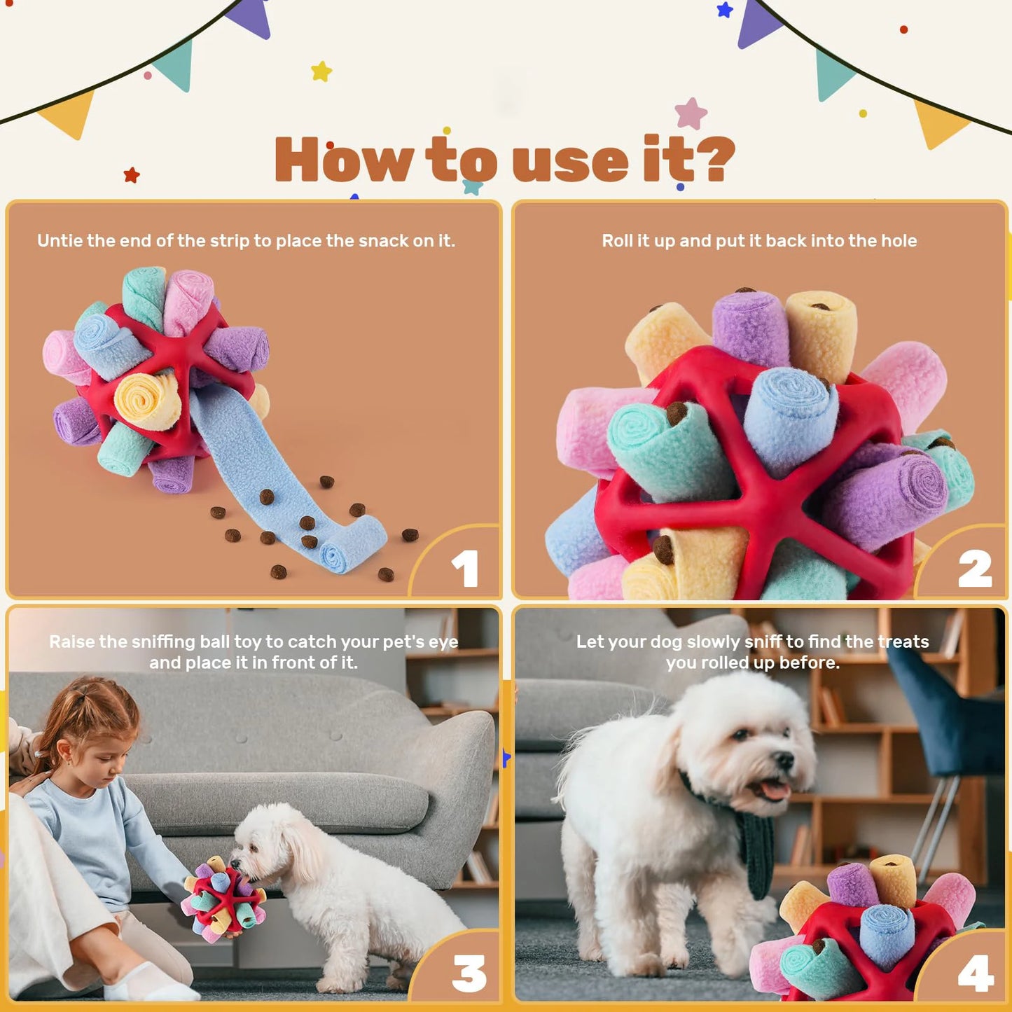 HookUpCo. Sniffing Ball for Fun Puppy Training