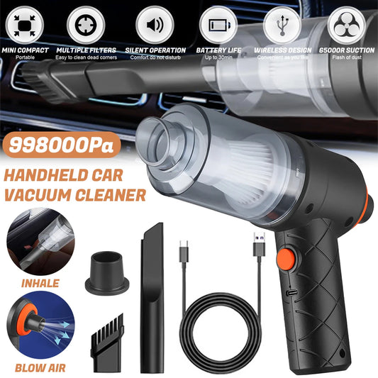High-Power Portable Wireless Vacuum for Car and Home Use