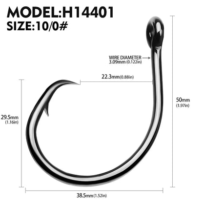 HookUpCo. High Carbon Steel Catfish Hooks 10pcs - HookUpCo.