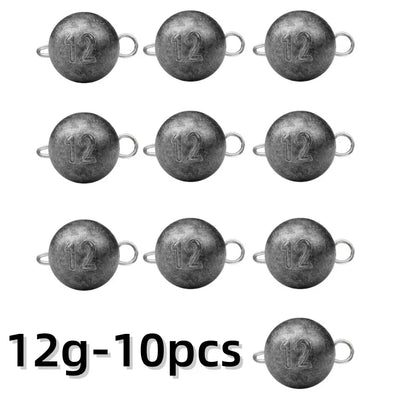 HookUpCo. Sinker Fishing Jig Heads Set 10Pcs - HookUpCo.