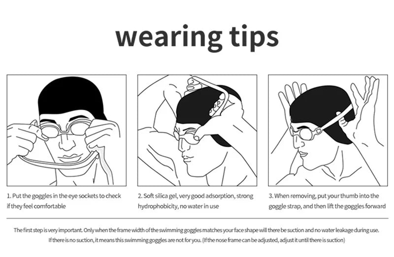 Swimming Goggles Adults Swim Glasses with Earplug Men Women Anti-fog Waterproof Swim Eyewear Pool Diving Training Race Glasses