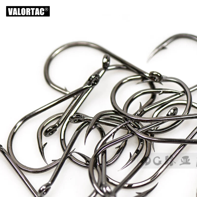 HookUpCo. High Carbon Barbed Circle Fishing Hooks