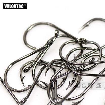 HookUpCo. High Carbon Barbed Circle Fishing Hooks