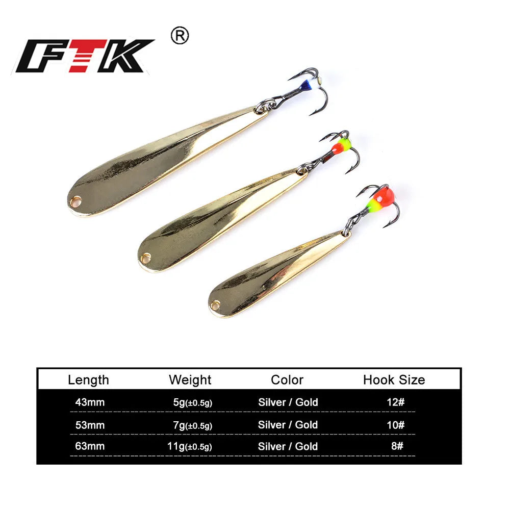 HookUpCo. Winter Ice Fishing Metal Jig Lures