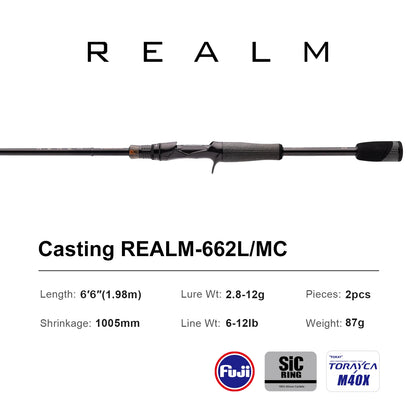 HookUpCo. Purelure Realm Bass Rod with Fuji Rings - HookUpCo.