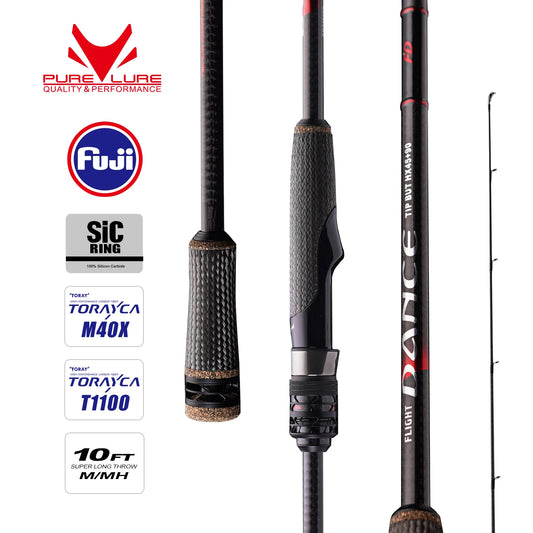 HookUpCo. High Carbon 10FT Spinning Rod