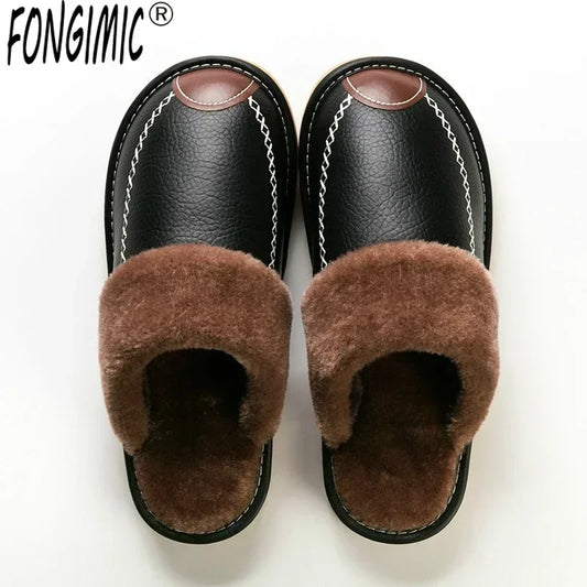 HookUpCo. Waterproof Velvet Winter Slippers for Men and Women