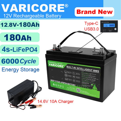 HookUpCo. 12V LiFePO4 Battery with 340Ah Capacity