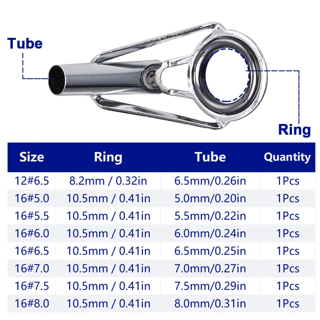 Stainless Steel Fishing Rod Tip Repair Kit - HookUpCo.