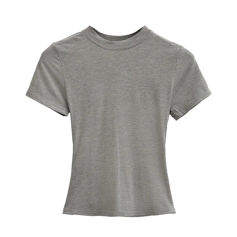 Stylish Slim Fit Casual T-Shirt for Women - Trendy Solid Color