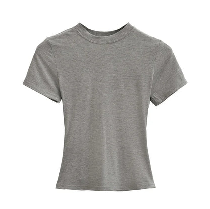 Stylish Slim Fit Casual T-Shirt for Women - Trendy Solid Color