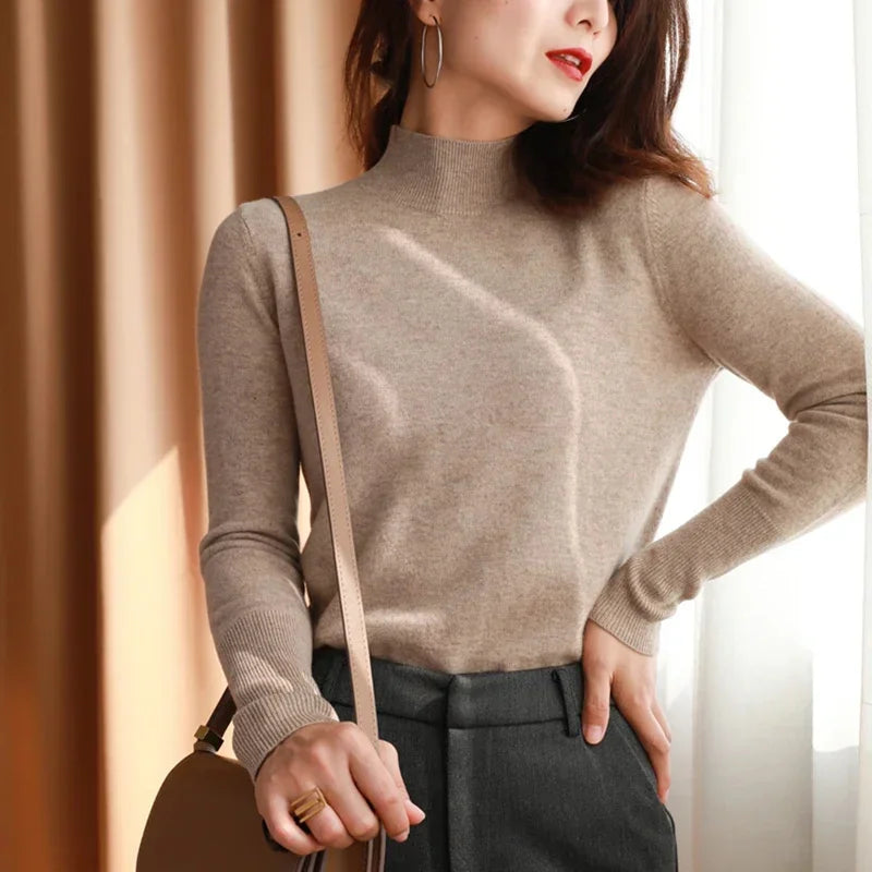 Chic HookUpCo. Turtleneck Sweater, Soft Warm Pullover Top