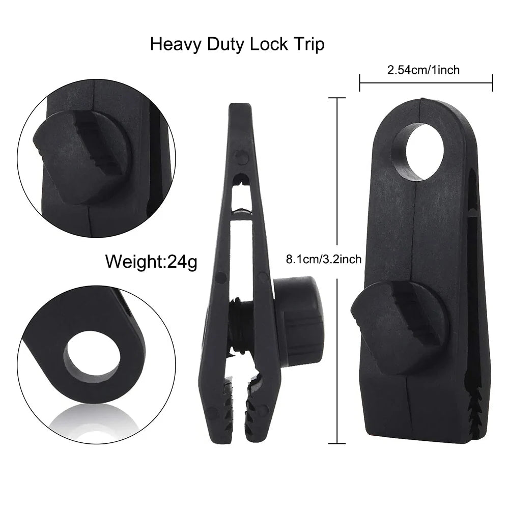 HookUpCo. Heavy Duty Camping Tarp Clips 20PC Set - HookUpCo.