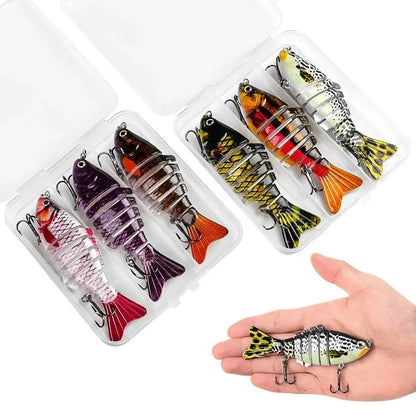HookUpCo. 3PCS Lifelike Fishing Wobbler Set