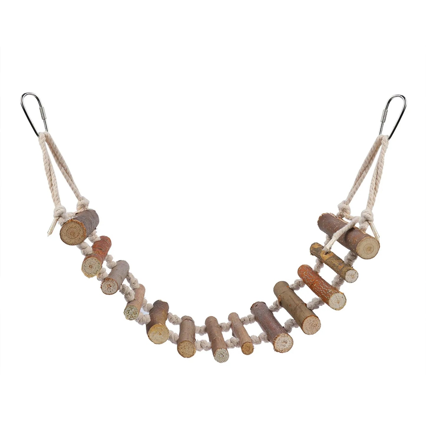 HookUpCo. Natural Wood Ladder Swing for Birds