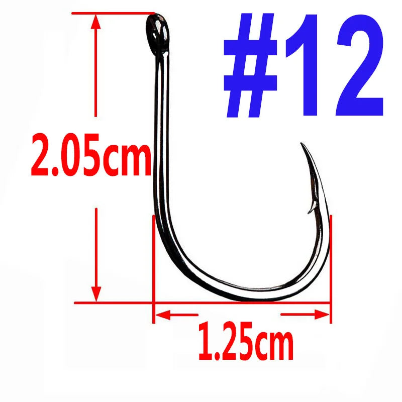 100 Premium Offset Circle Hooks for Fishing Tackle Set