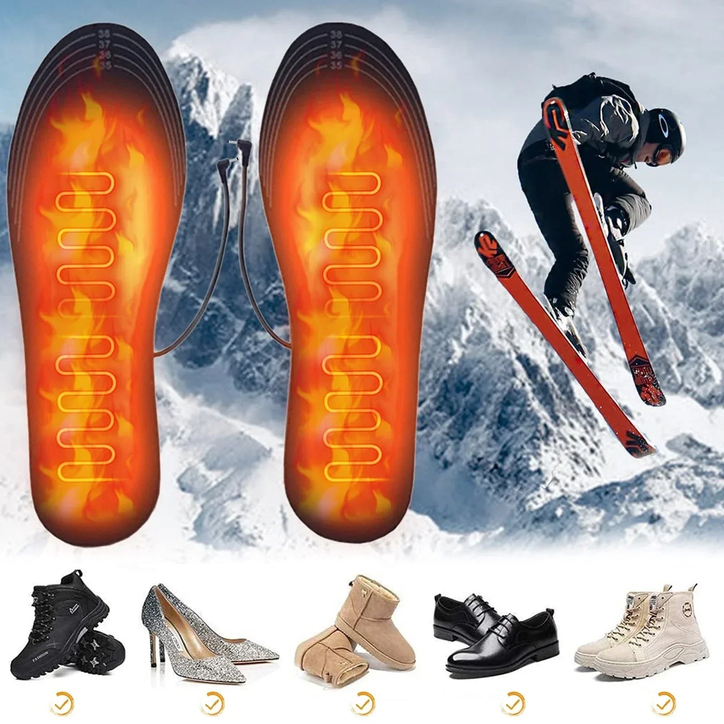 USB Heated Insoles for Ultimate Winter Foot Warmth