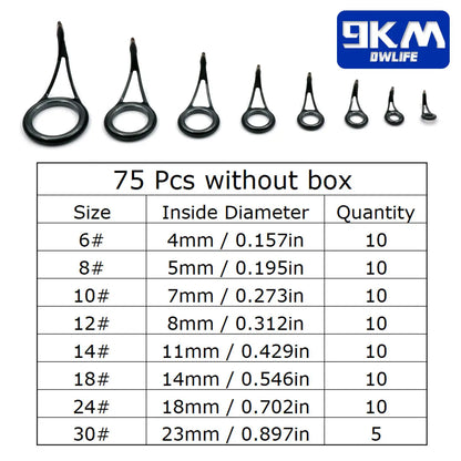 Telescopic Fishing Rod Repair Kit - 105 Pieces