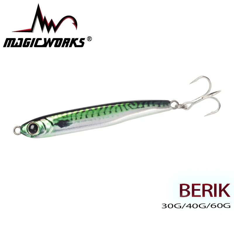 HookUpCo. 3D Eye Laser Metal Jig Fishing Lure 30g 40g 60g