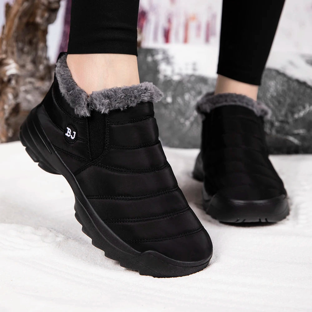 HookUpCo. Women's Waterproof Plush Winter Boots for Snow
