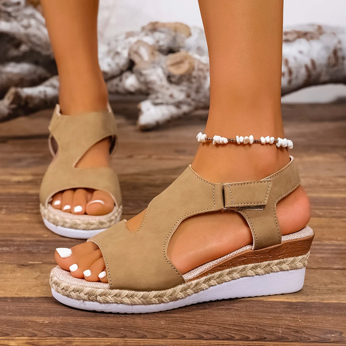 Lightweight Summer Wedge Sandals for Beach and Casual Wear