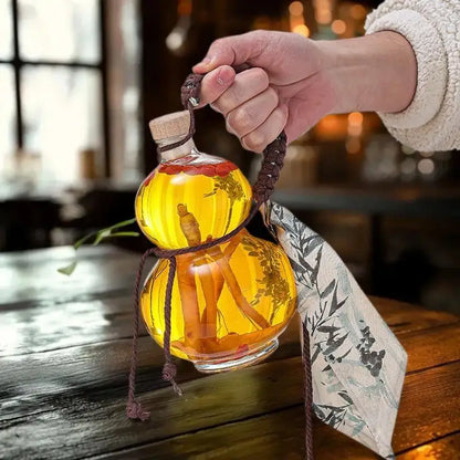 Elegant Borosilicate Glass Wine Bottle with Lid