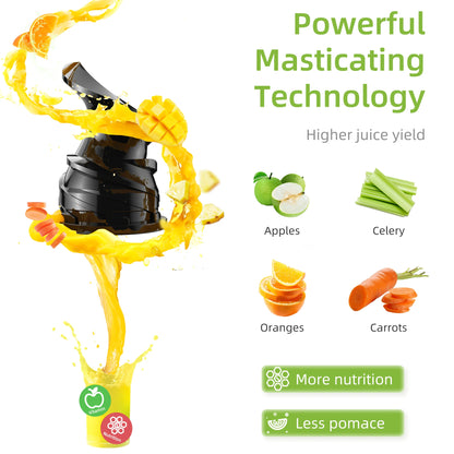HookUpCo. Cold Press Juicer for Whole Fruits, 200W Power